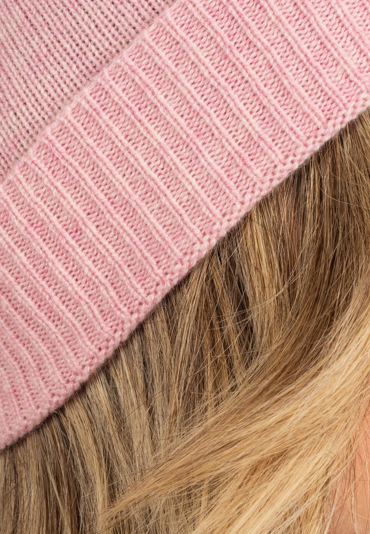 Women's Plain-Knit 100% Cashmere Beanie, pink | Dalle Piane Cashmere