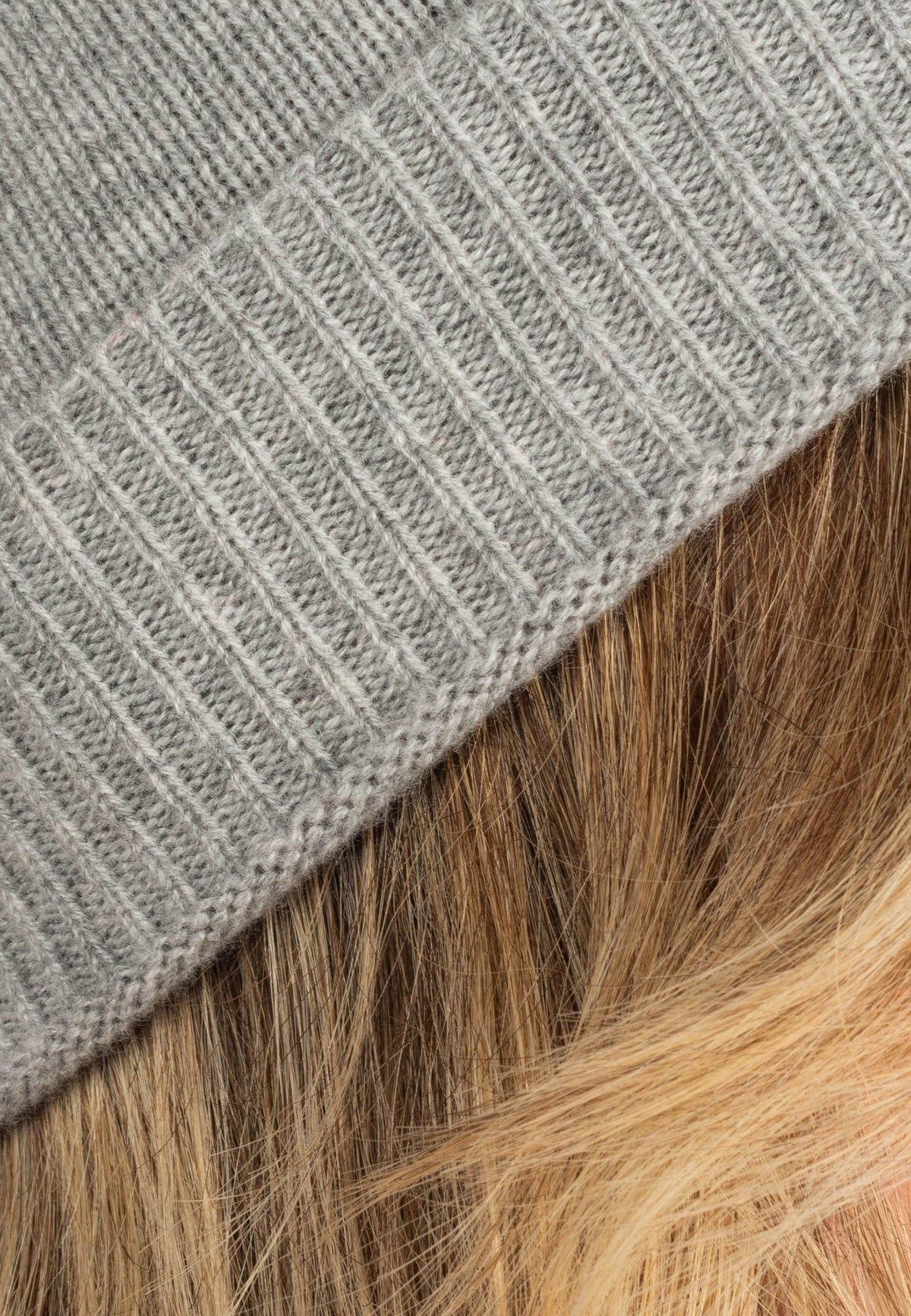 Women's Plain-Knit 100% Cashmere Beanie, gray | Dalle Piane Cashmere