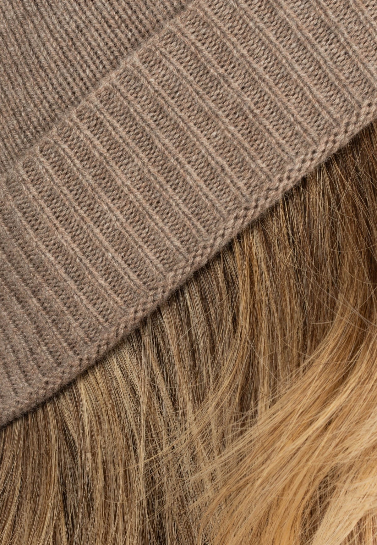 Women's Plain-Knit 100% Cashmere Beanie, mink | Dalle Piane Cashmere