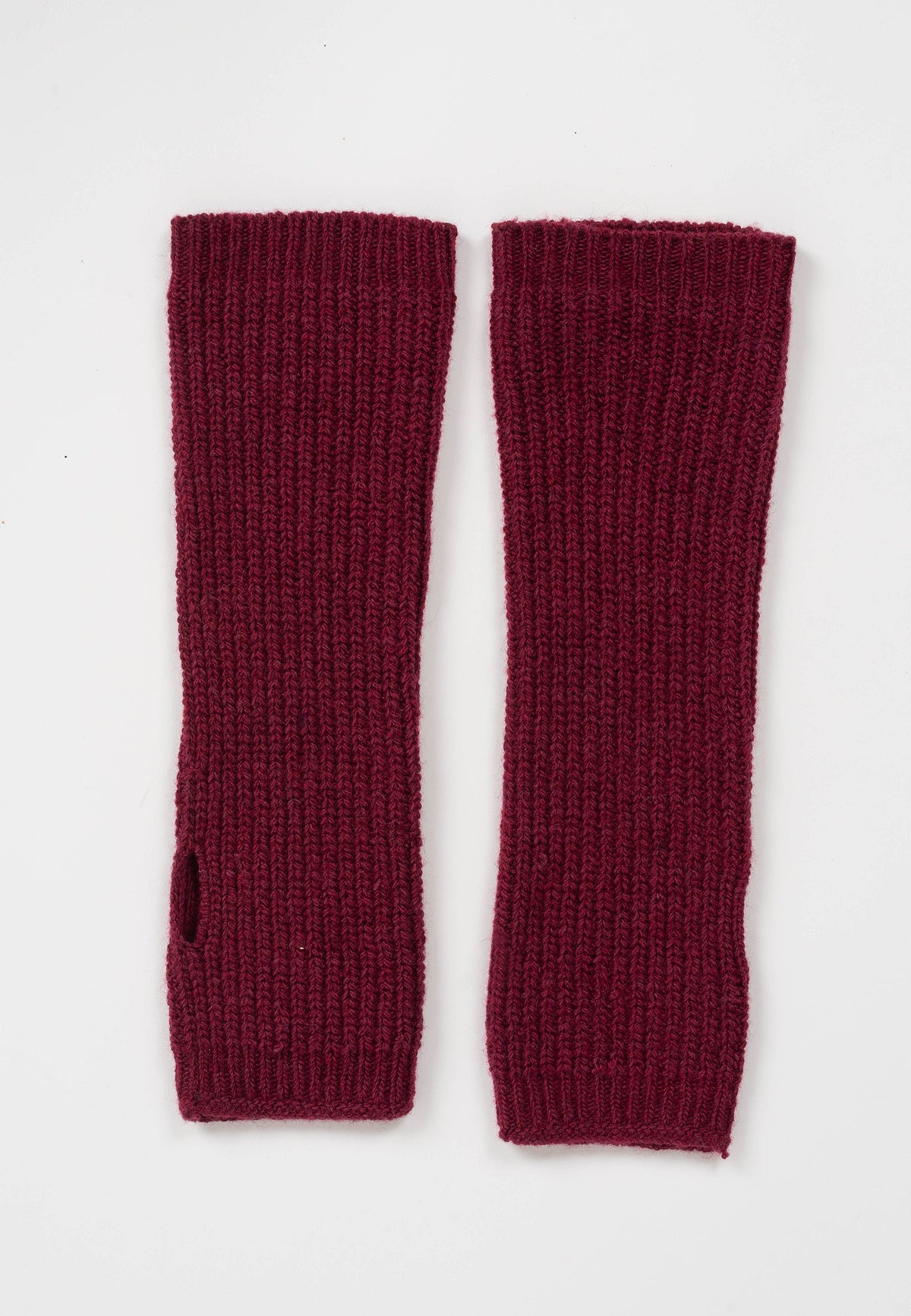 Women's Cashmere Blend Arm Warmers, burgundy | Dalle Piane Cashmere