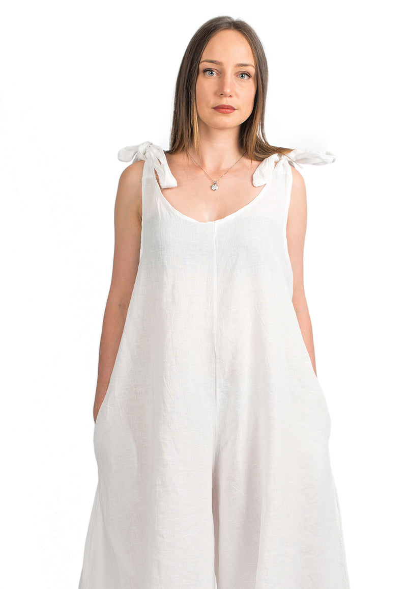 Jampsuit dress 100% Linen | Dalle Piane Cashmere