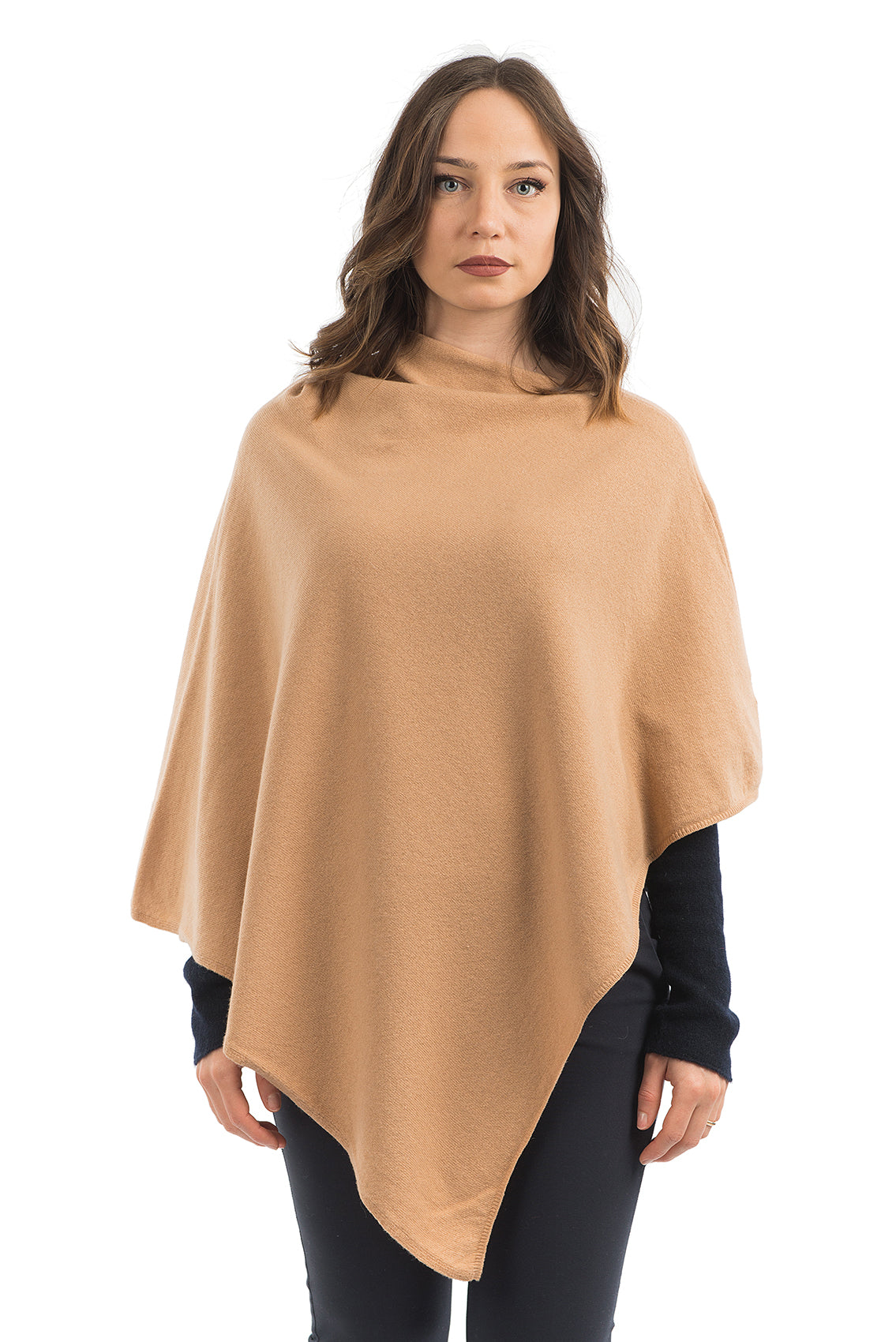 Camel Cashmere Blend Poncho