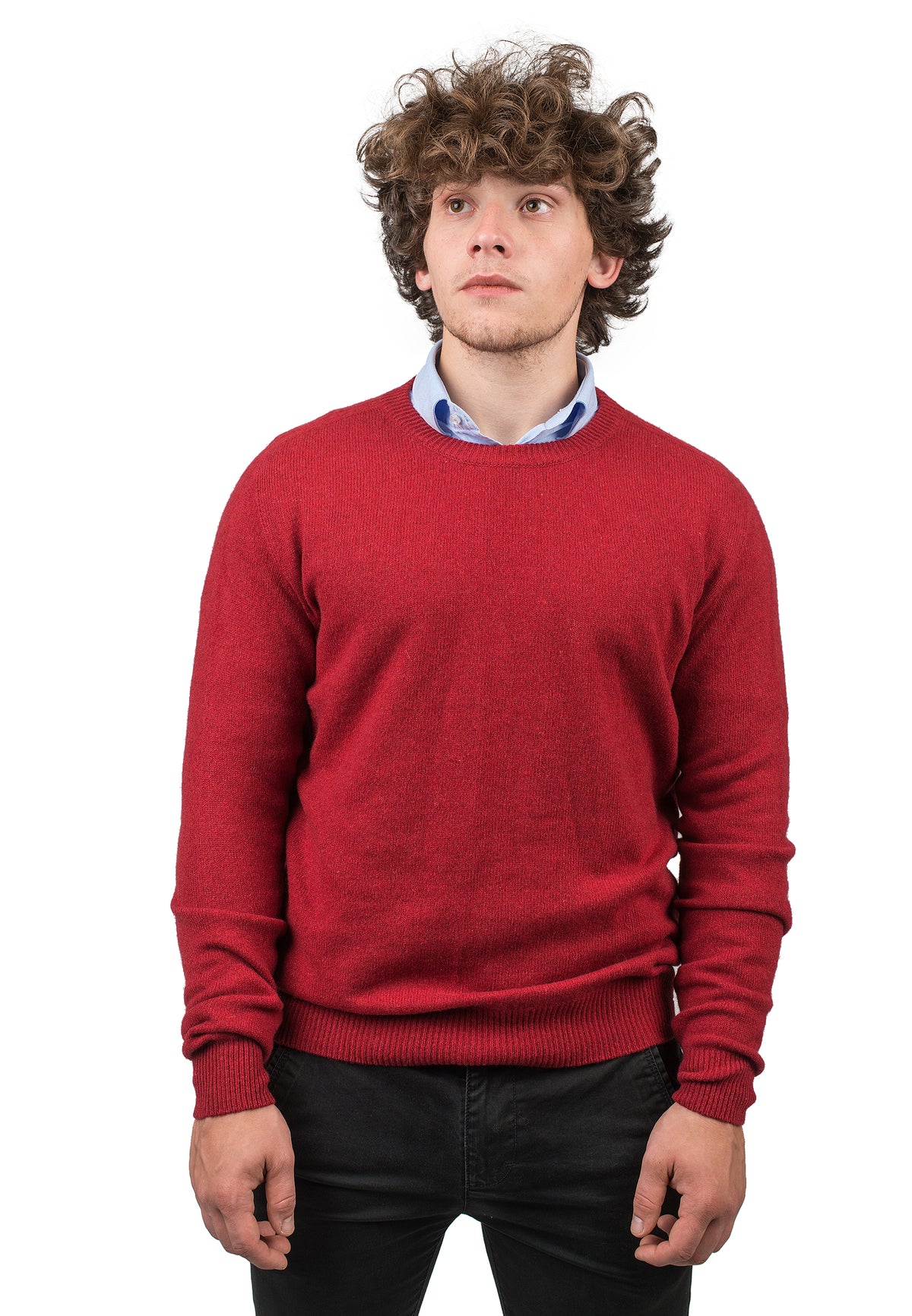 Red Men's Recycled Cashmere Blend Crewneck