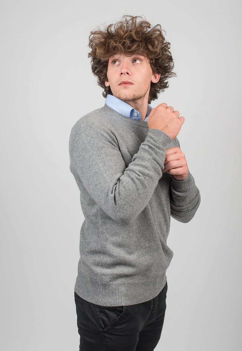 Crew Neck 100% Regenerated Cashmere | Dalle Piane Cashmere