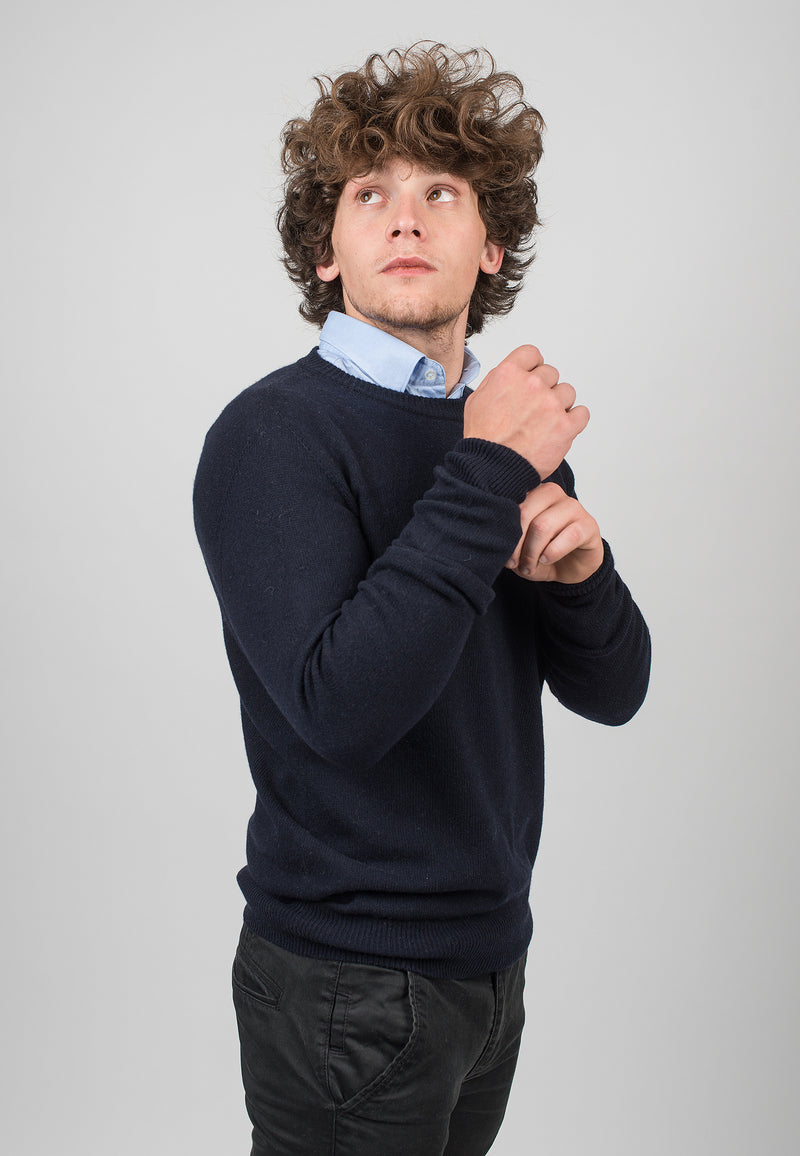 Crew Neck 100% Regenerated Cashmere | Dalle Piane Cashmere