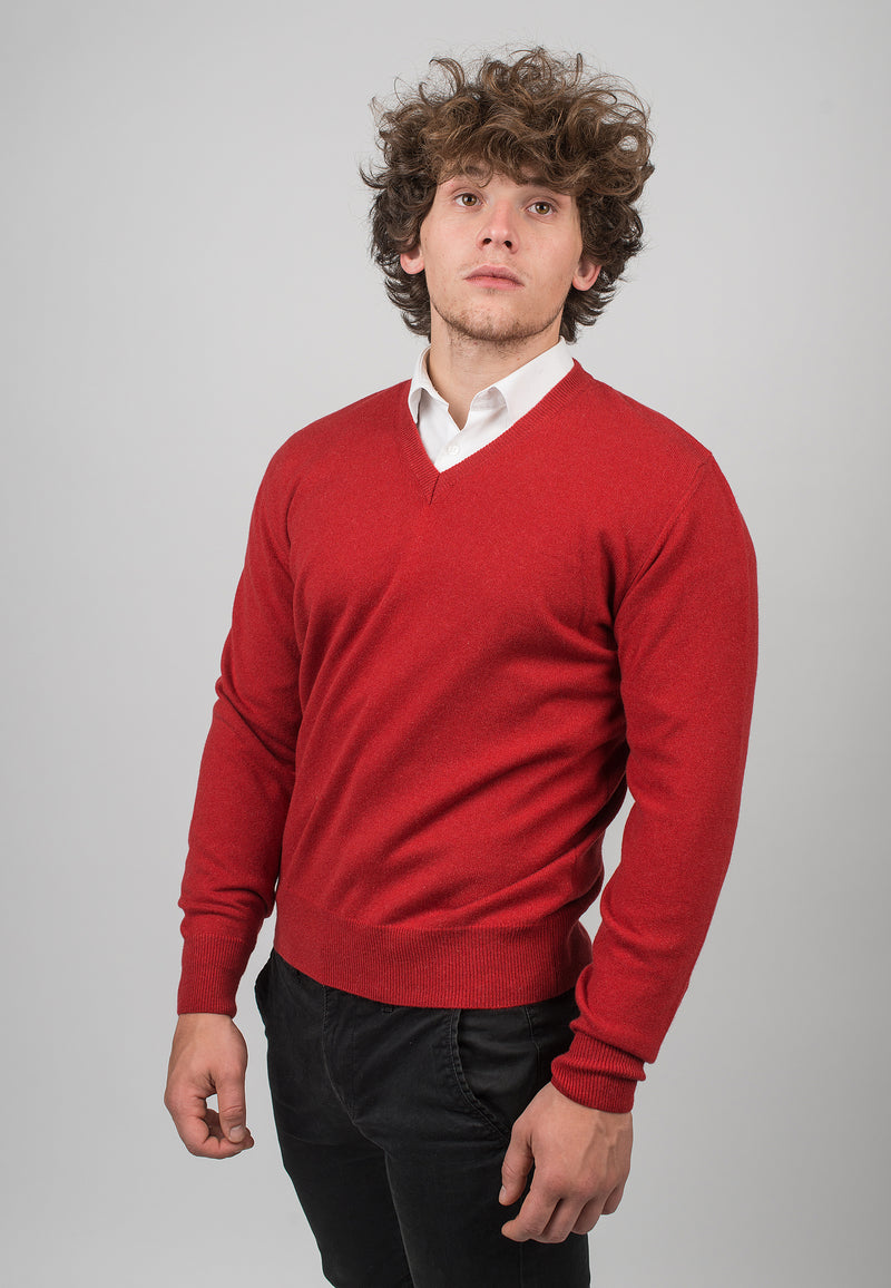 V Neck 100% Cashmere | Dalle Piane Cashmere