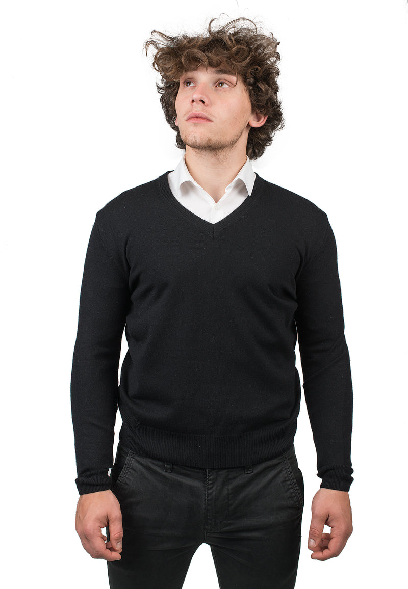 V Neck 100% Cashmere | Dalle Piane Cashmere