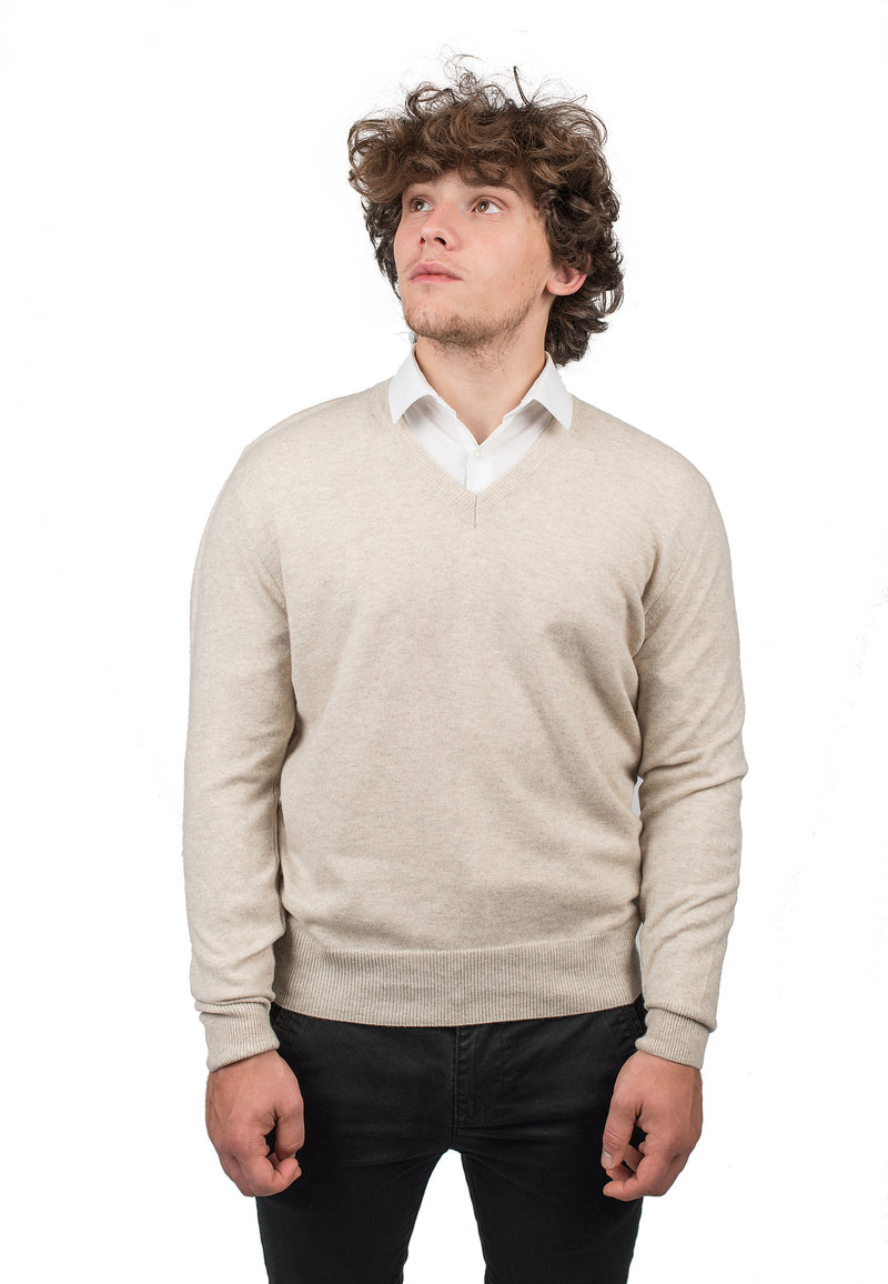 V Neck 100% Cashmere | Dalle Piane Cashmere