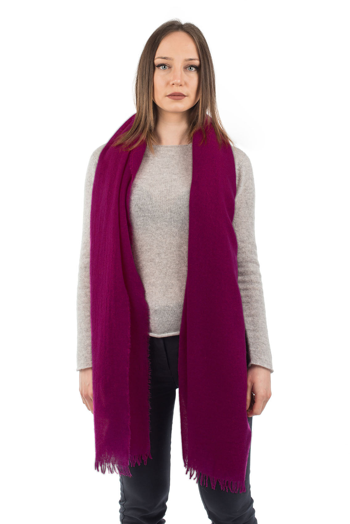 Fuchsia Women's 100% Cashmere Pashmina