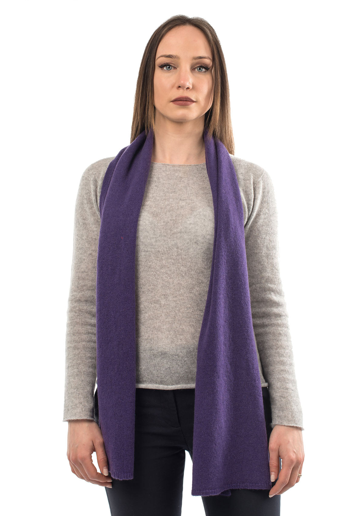 Purple Unisex 100% Cashmere Scarf