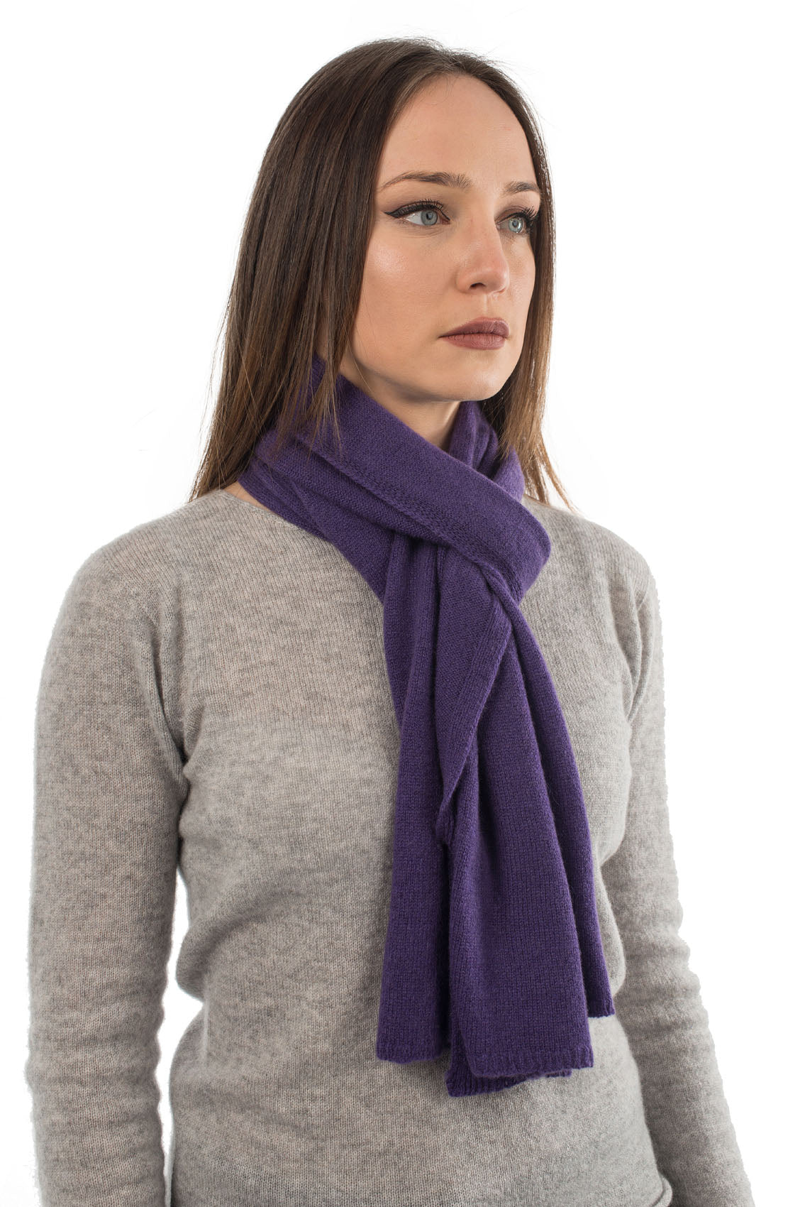 Purple Unisex 100% Cashmere Scarf, view 2