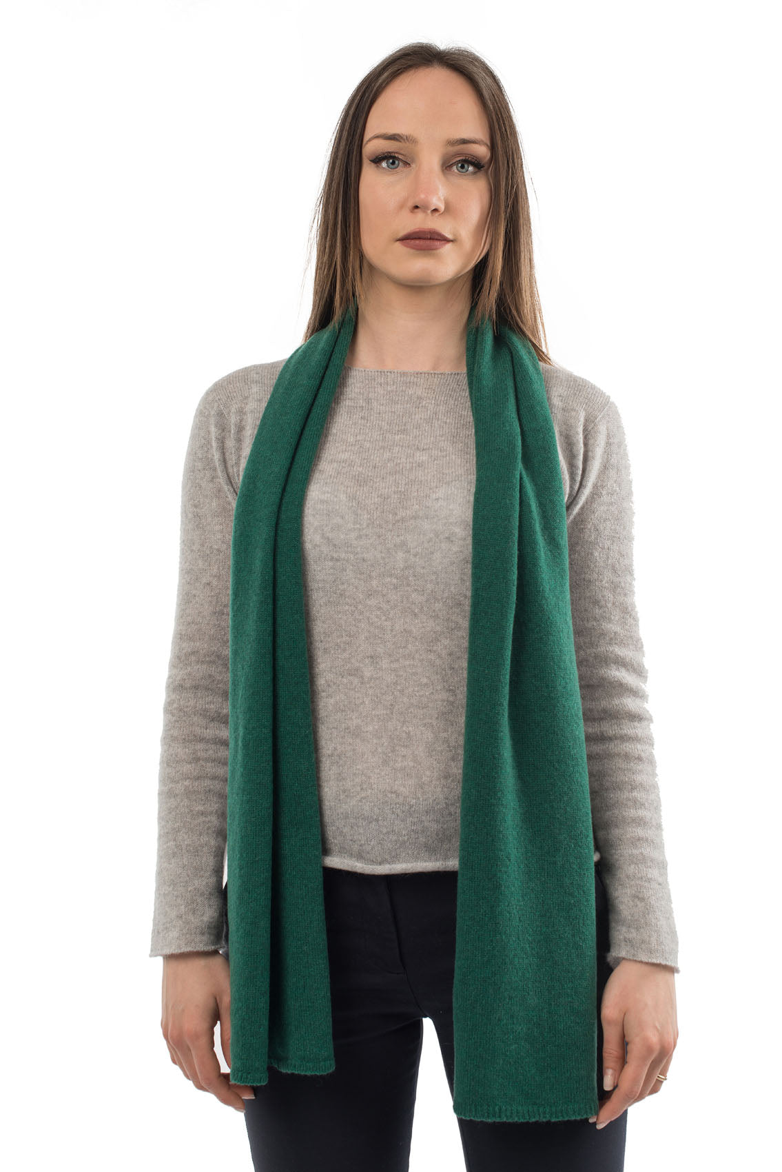 Green Unisex 100% Cashmere Scarf