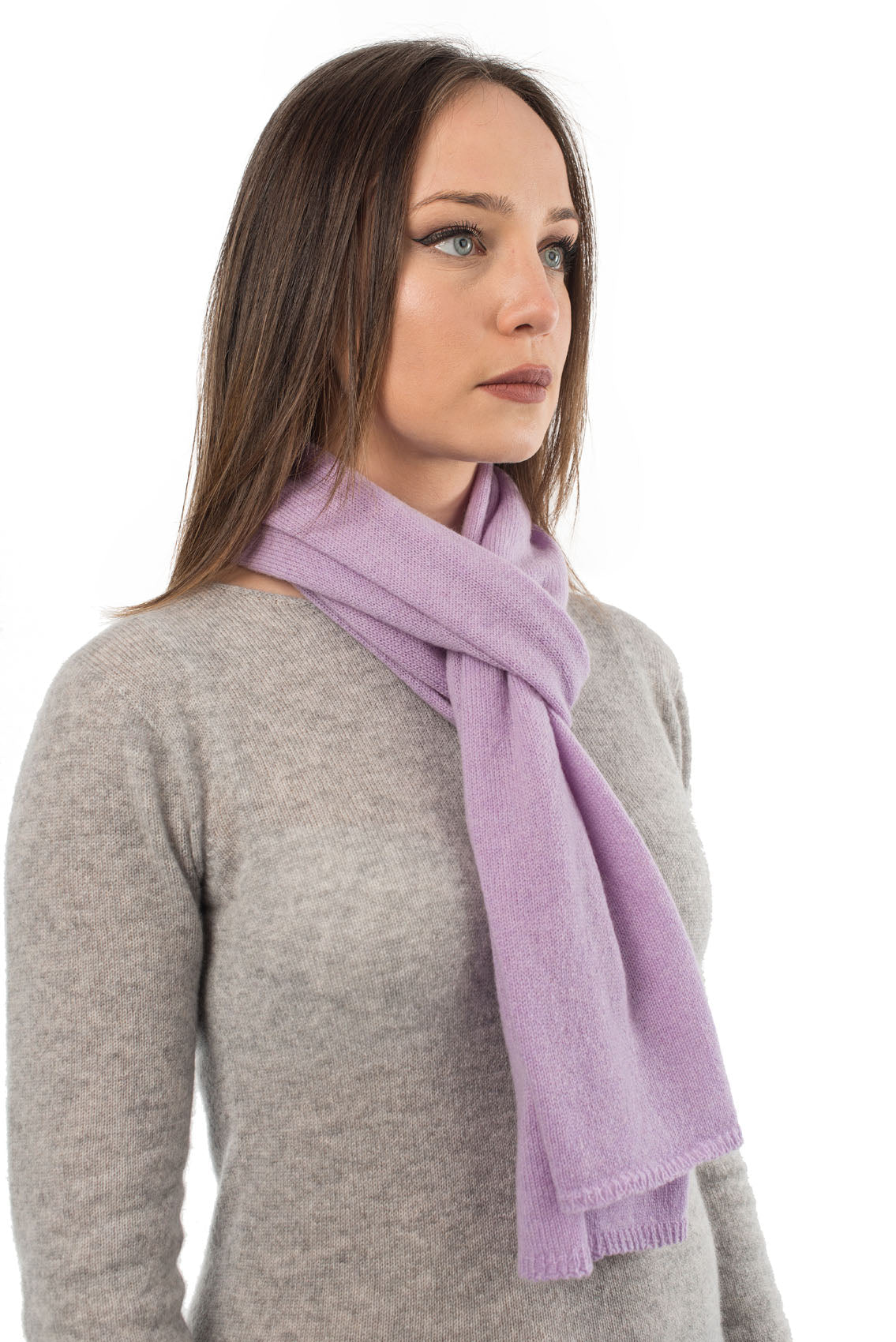 Lilac Unisex 100% Cashmere Scarf, view 2