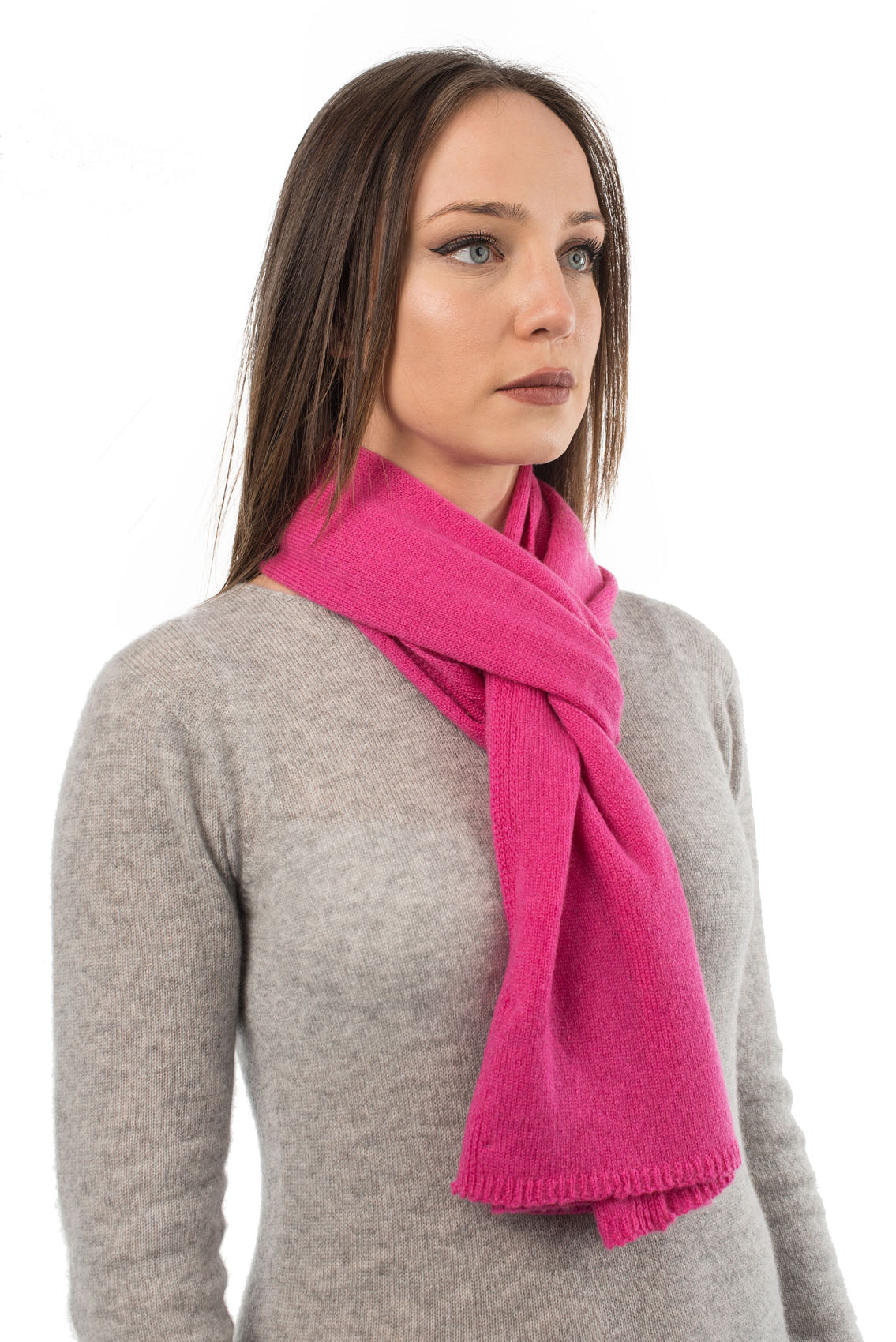 Fuchsia Unisex 100% Cashmere Scarf, view 2