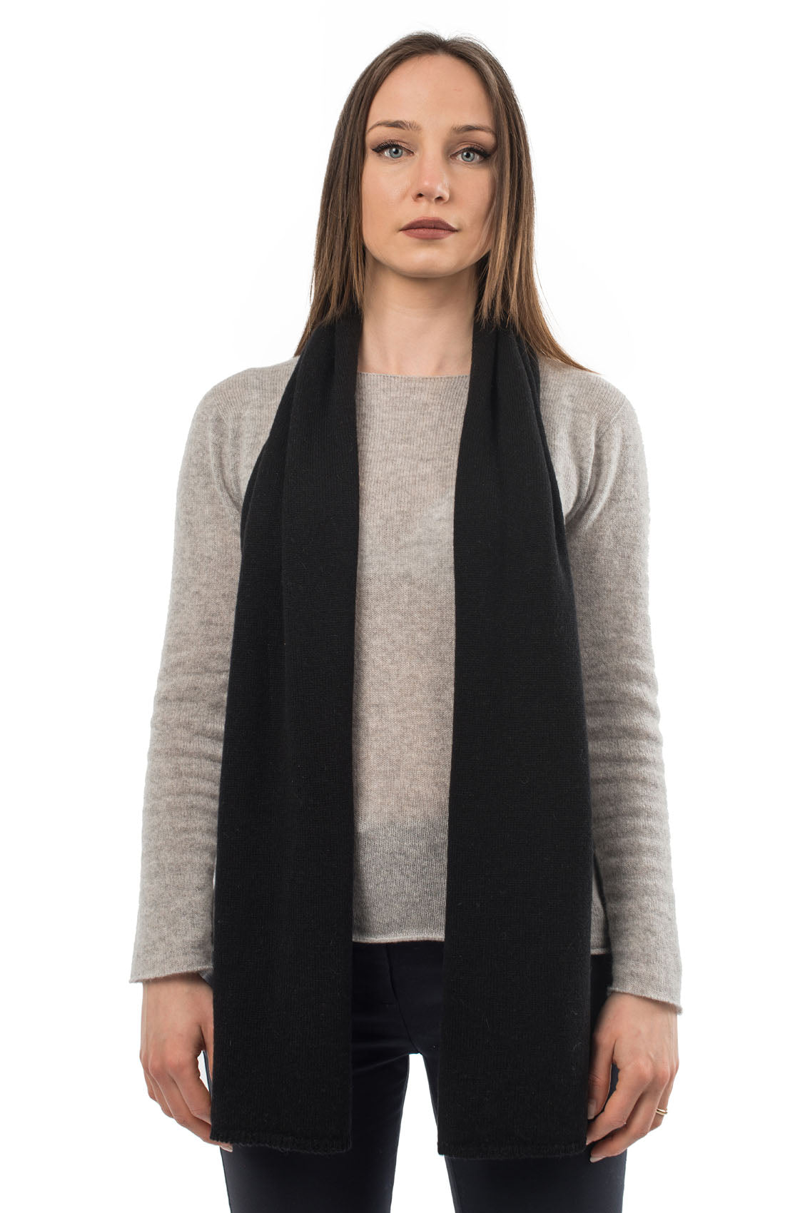 Black Unisex 100% Cashmere Scarf