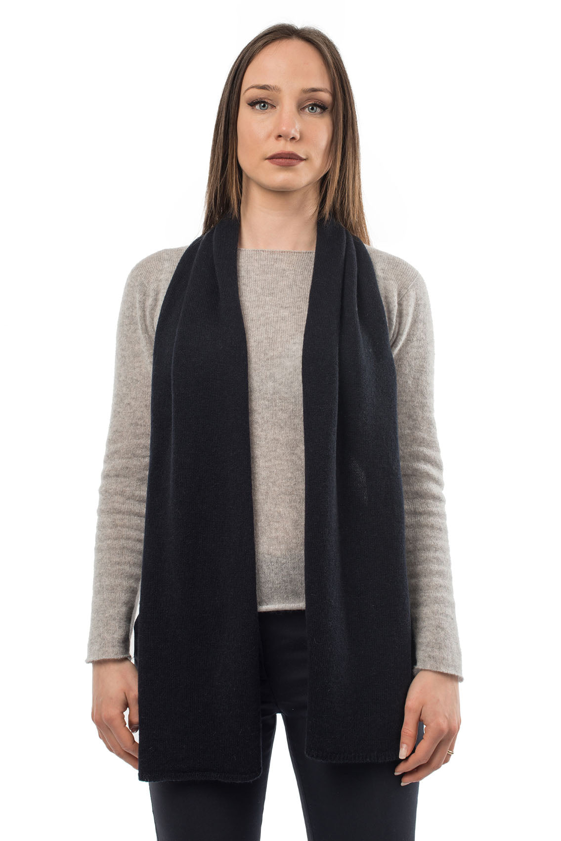 Blue Unisex 100% Cashmere Scarf