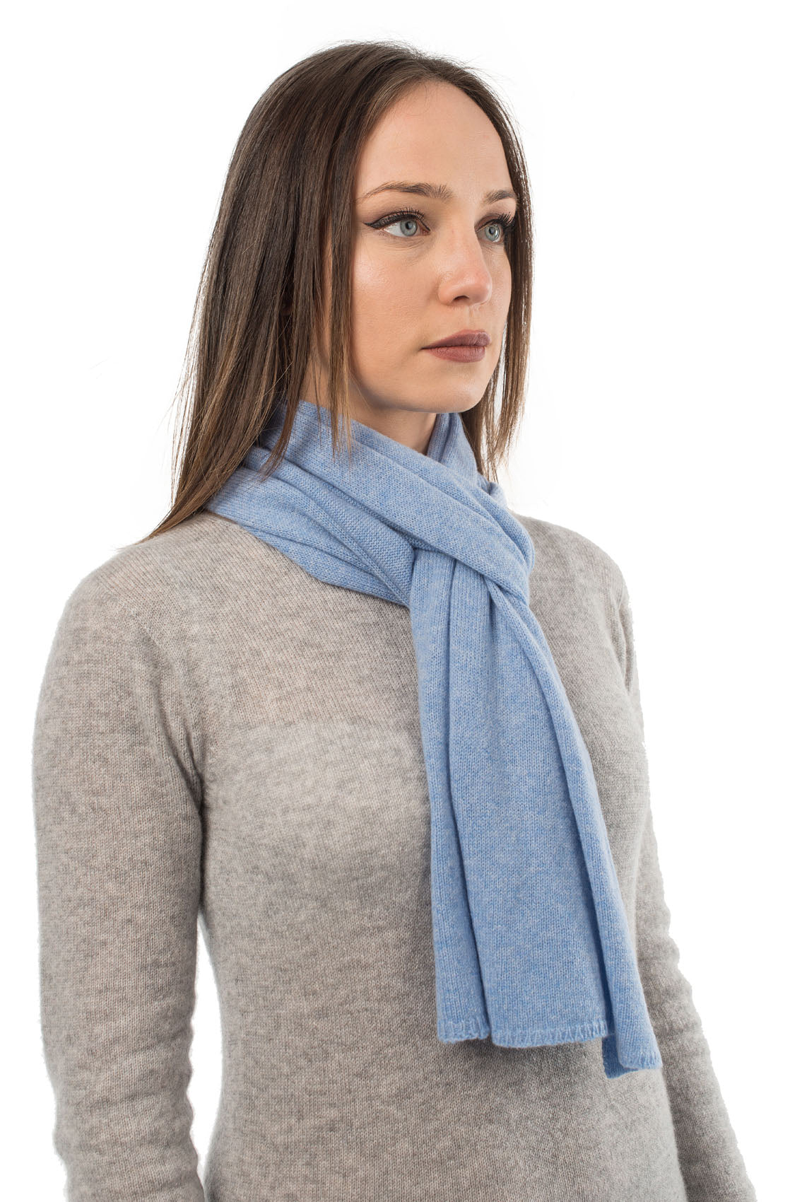 Sky Unisex 100% Cashmere Scarf, view 2