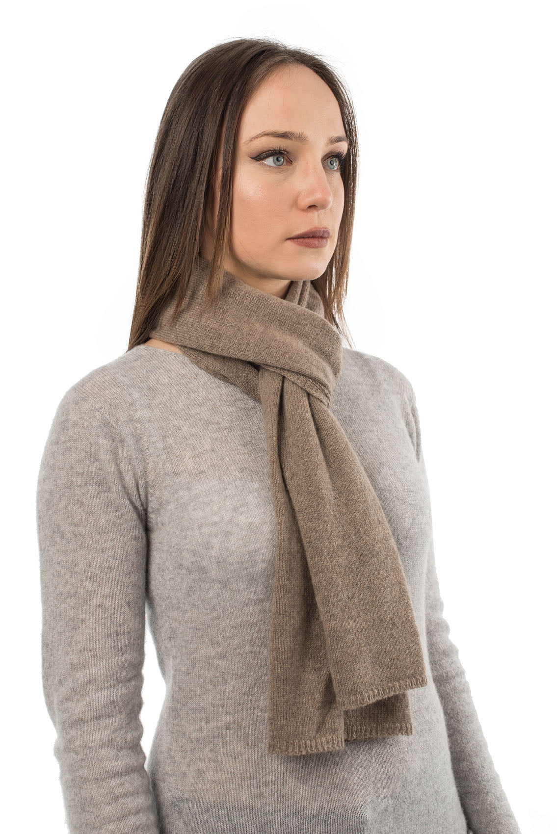 Light Blue Unisex 100% Cashmere Scarf, view 4