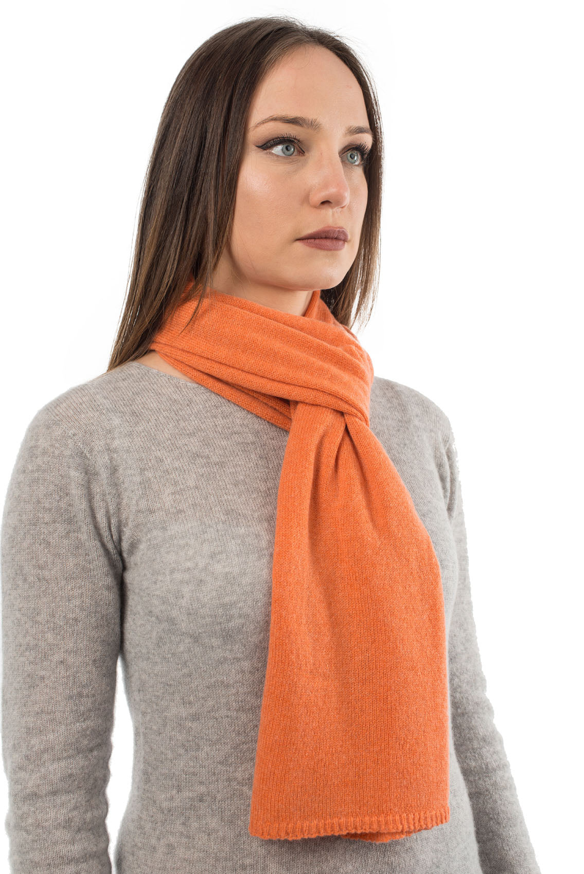 Orange Unisex 100% Cashmere Scarf, view 2