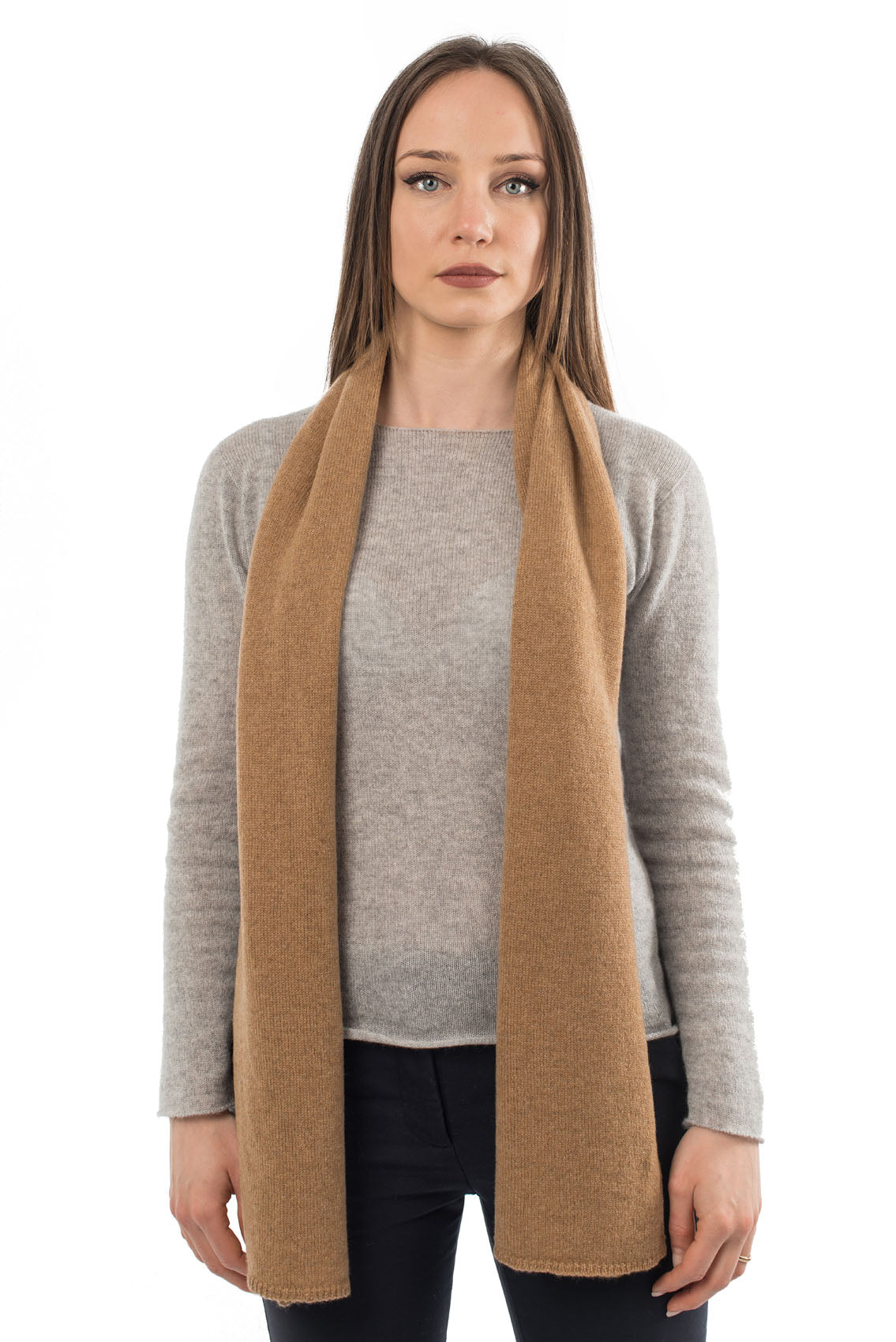 Camel Unisex 100% Cashmere Scarf