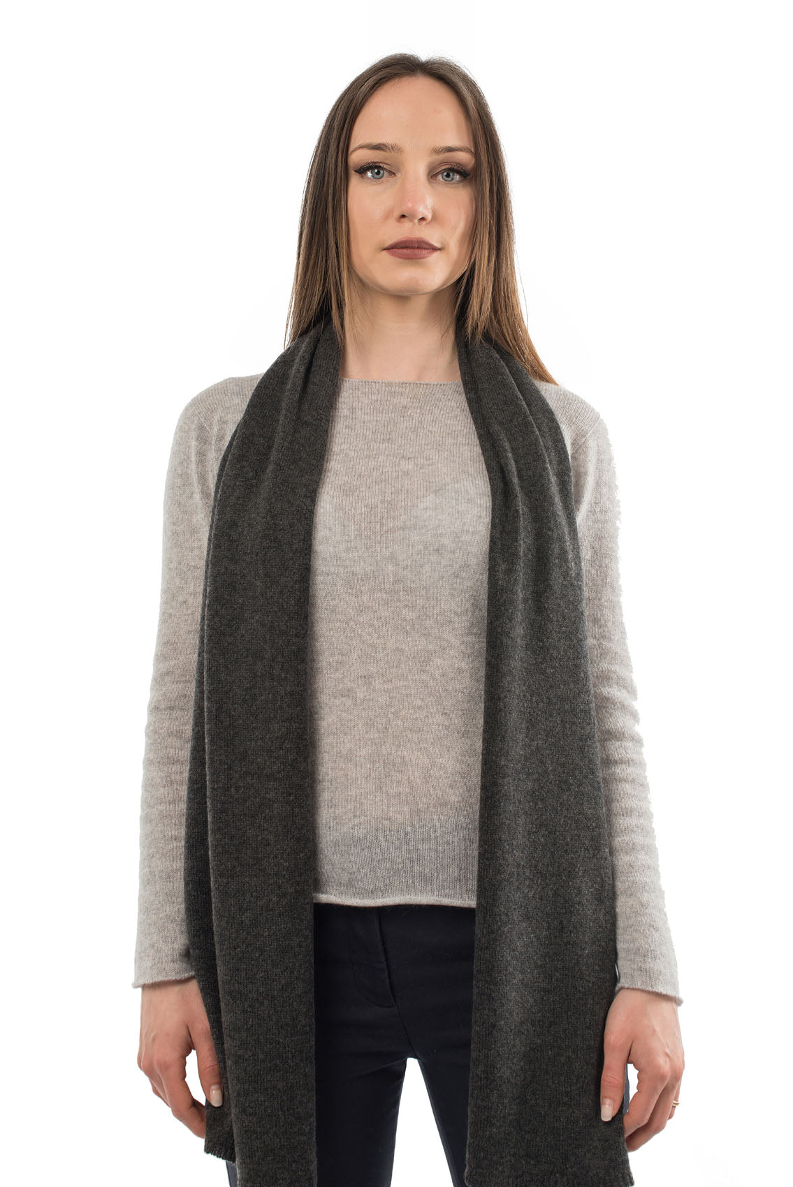 Charcoal Unisex 100% Cashmere Scarf