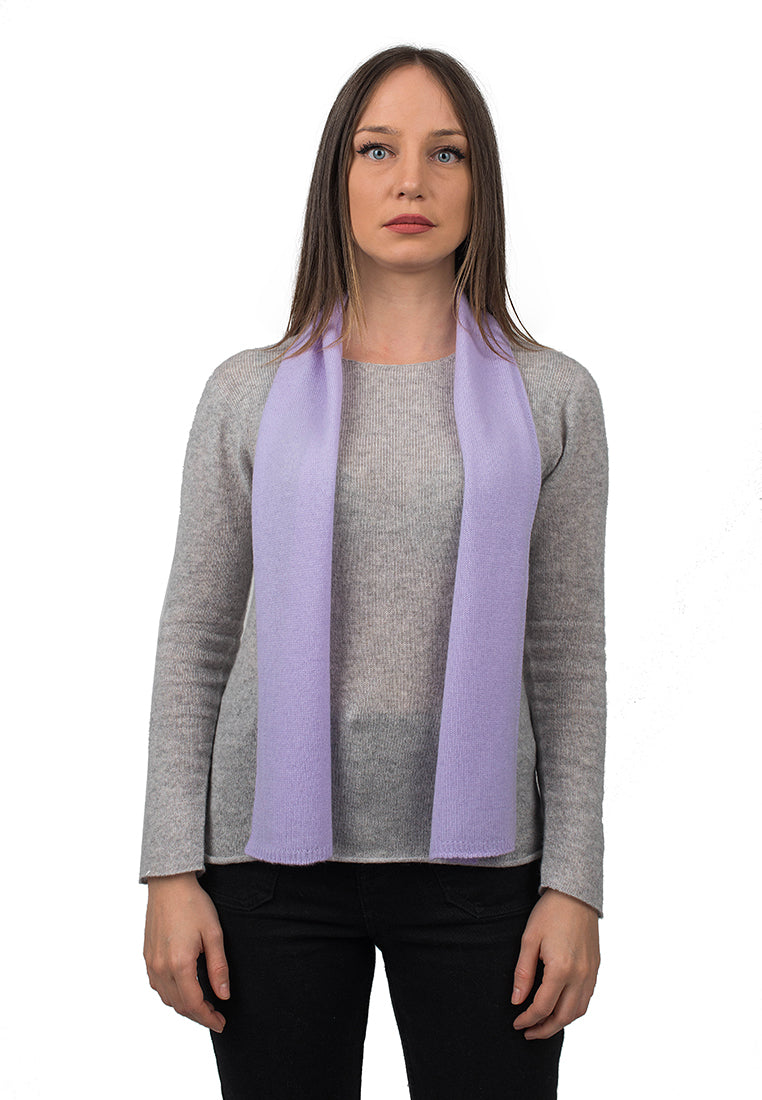 Lilac Women's 100% Cashmere Skinny Scarf