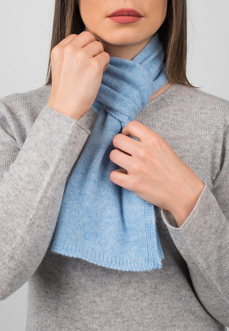 Sky Women's 100% Cashmere Skinny Scarf, view 4