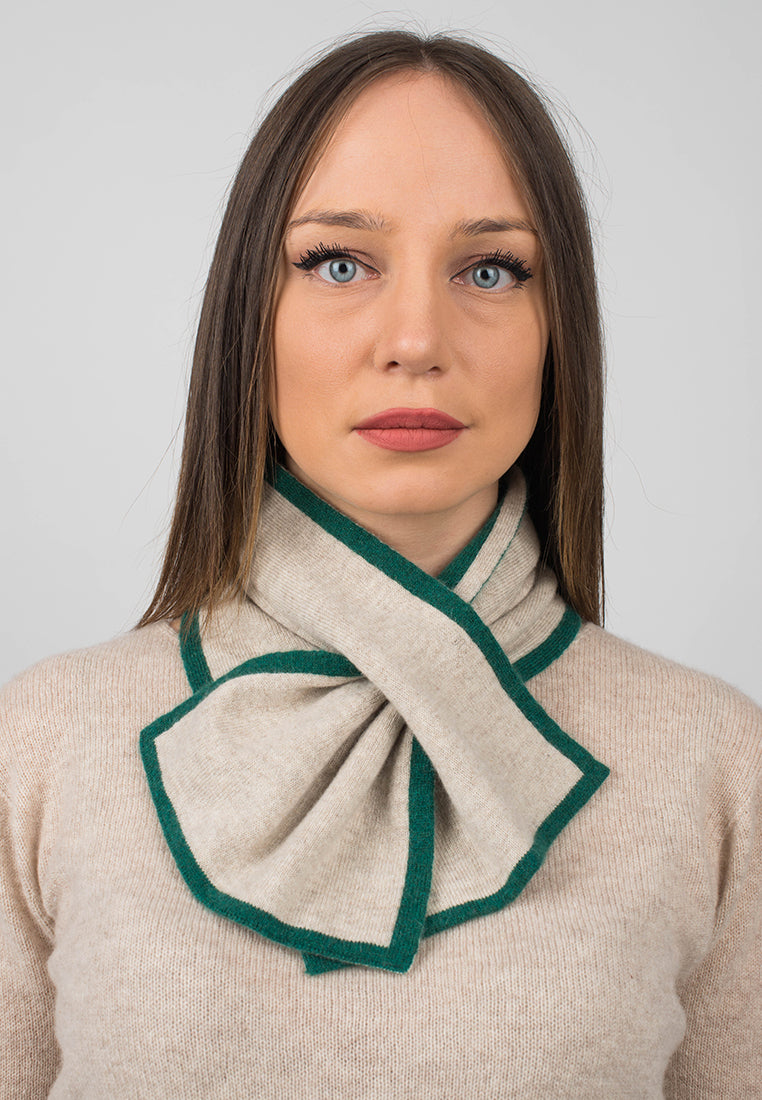 Green Women's Reversible 100% Cashmere Neck Warmer, view 3