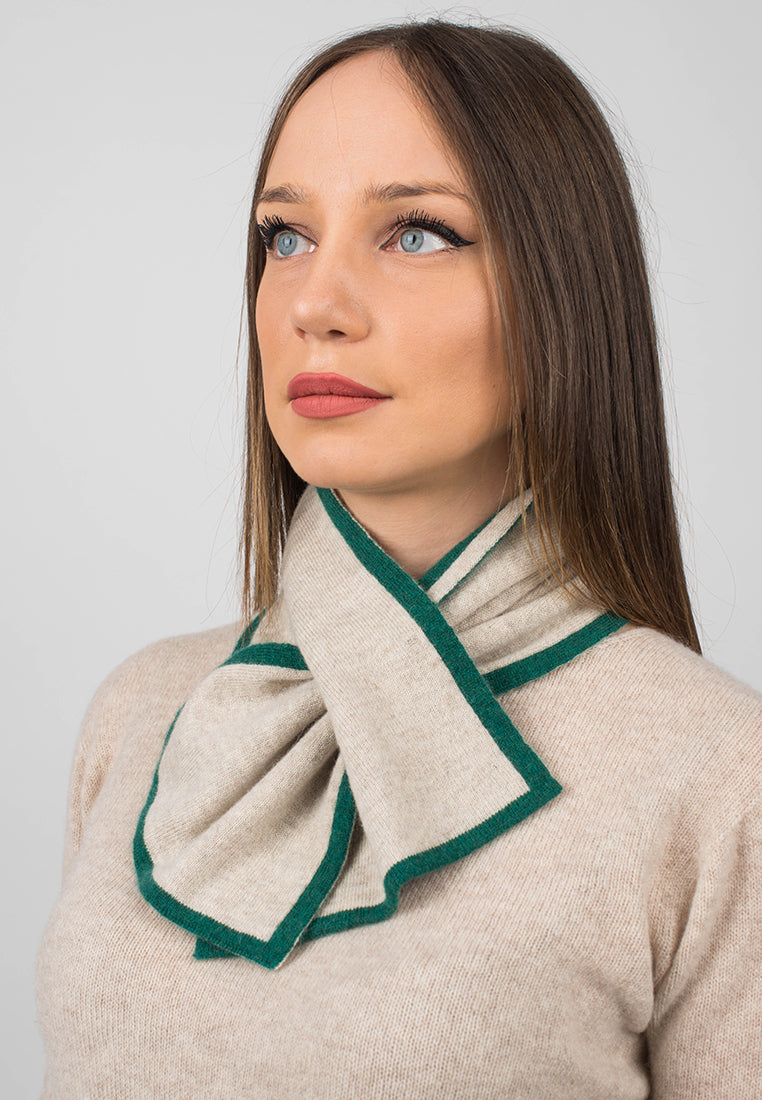 Green Women's Reversible 100% Cashmere Neck Warmer, view 4
