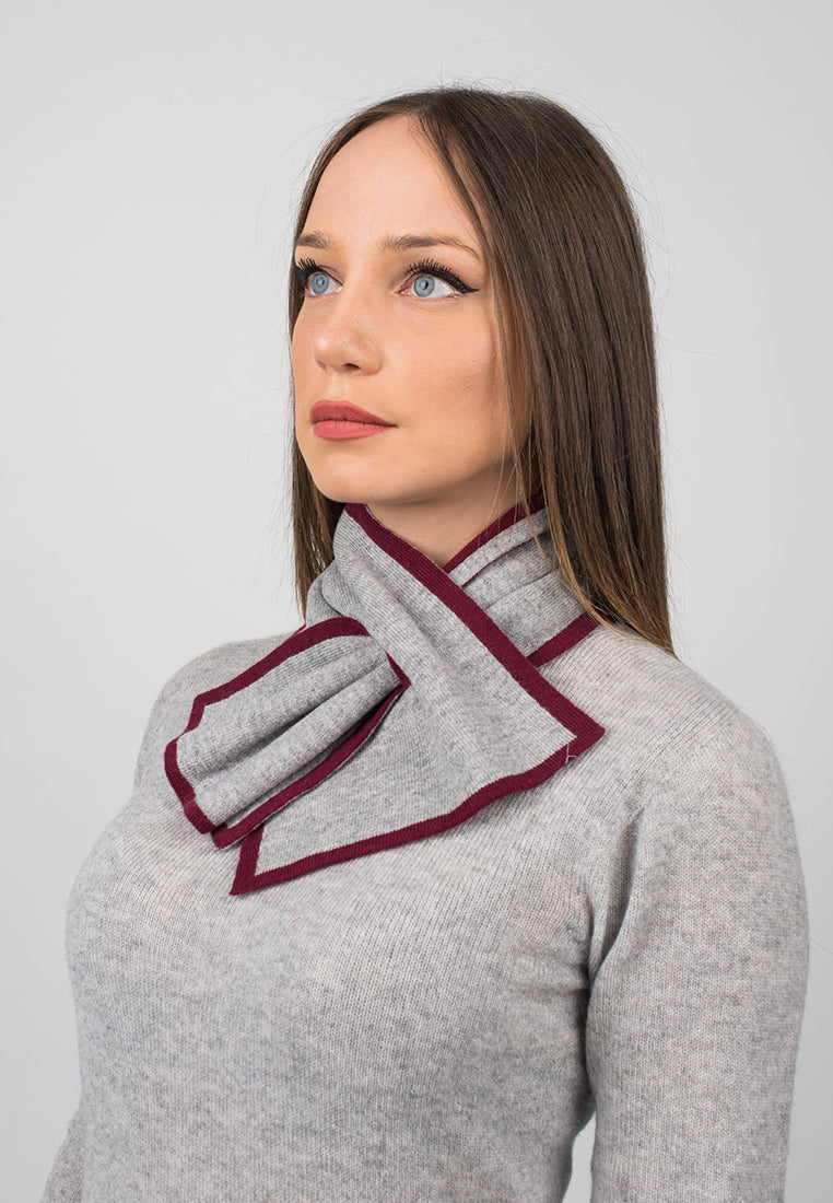 Burgundy Women's Reversible 100% Cashmere Neck Warmer, view 4