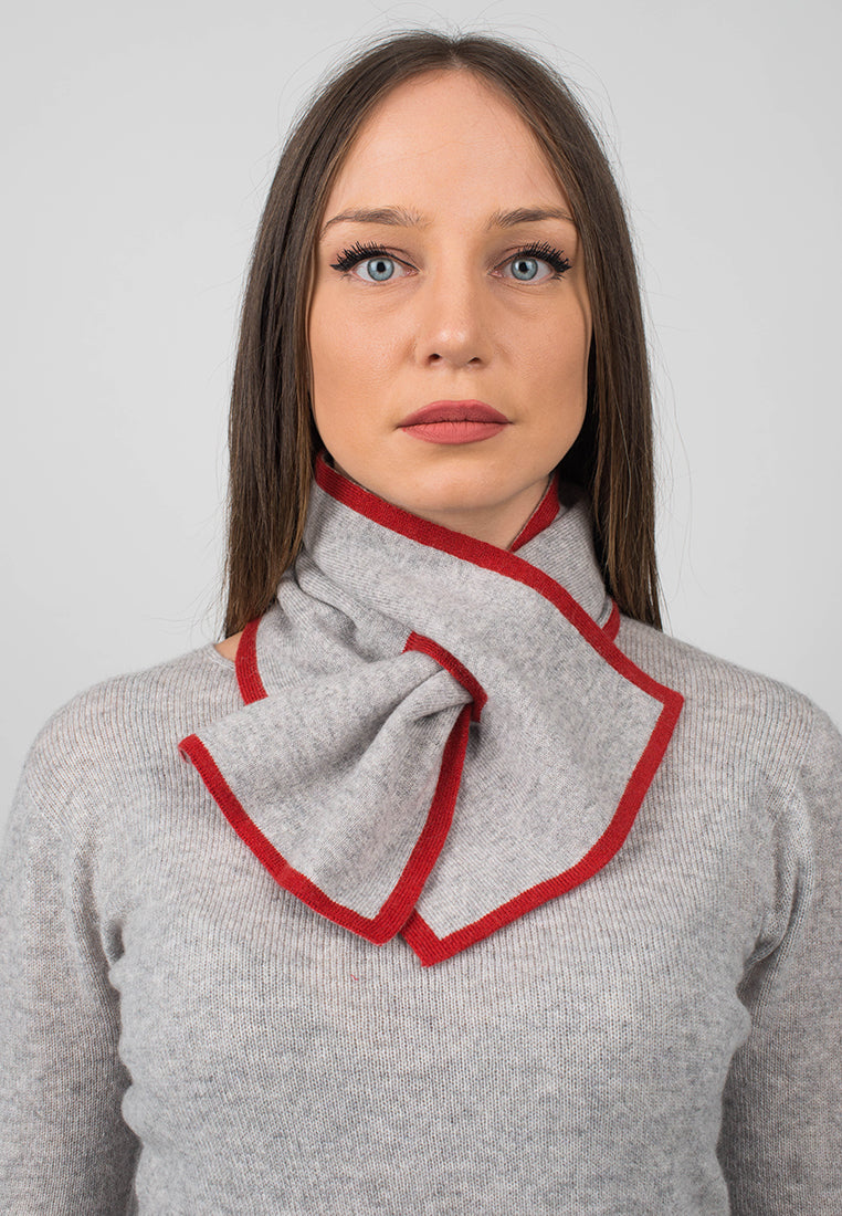 Red Women's Reversible 100% Cashmere Neck Warmer, view 3