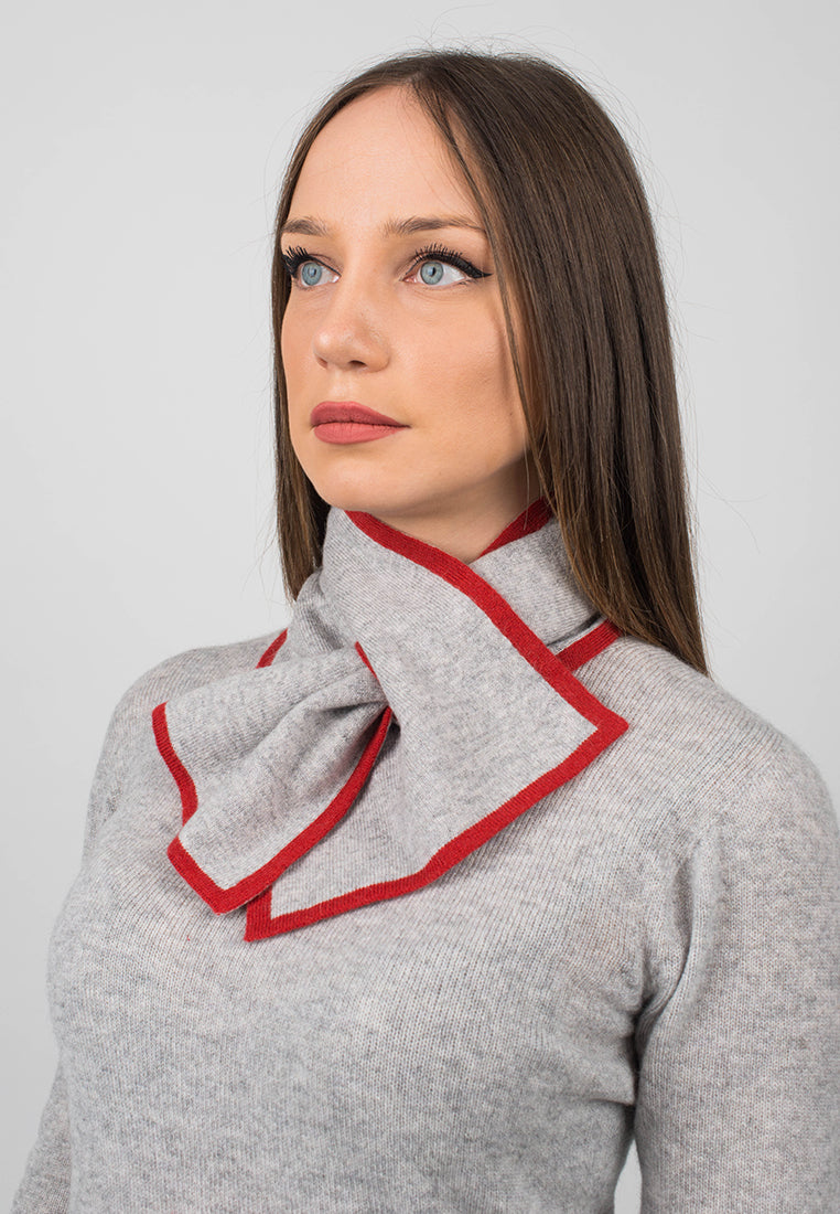 Red Women's Reversible 100% Cashmere Neck Warmer, view 4