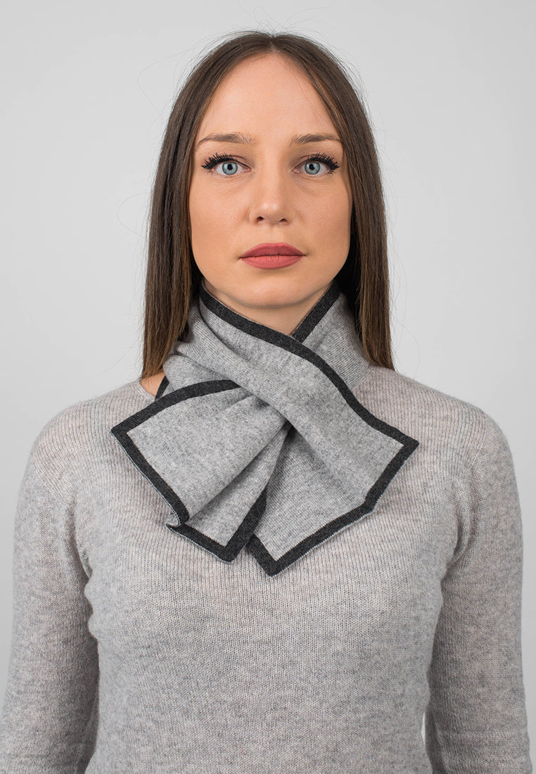 Charcoal Women's Reversible 100% Cashmere Neck Warmer, view 3
