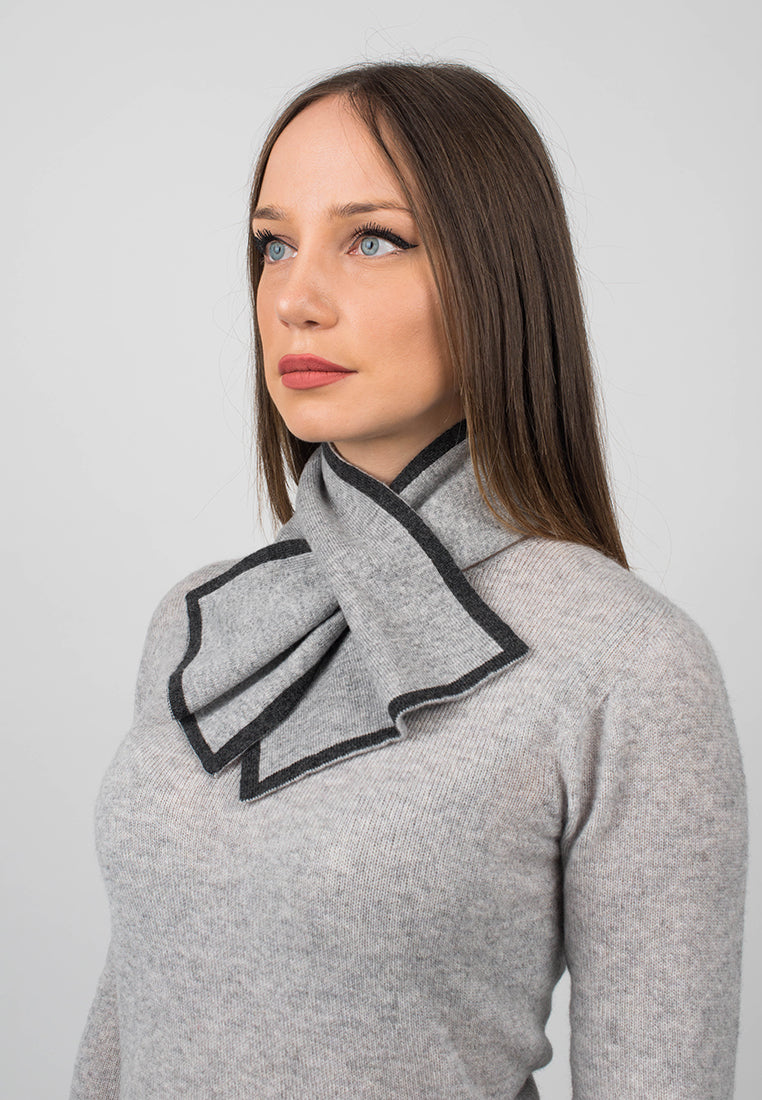 Charcoal Women's Reversible 100% Cashmere Neck Warmer, view 4