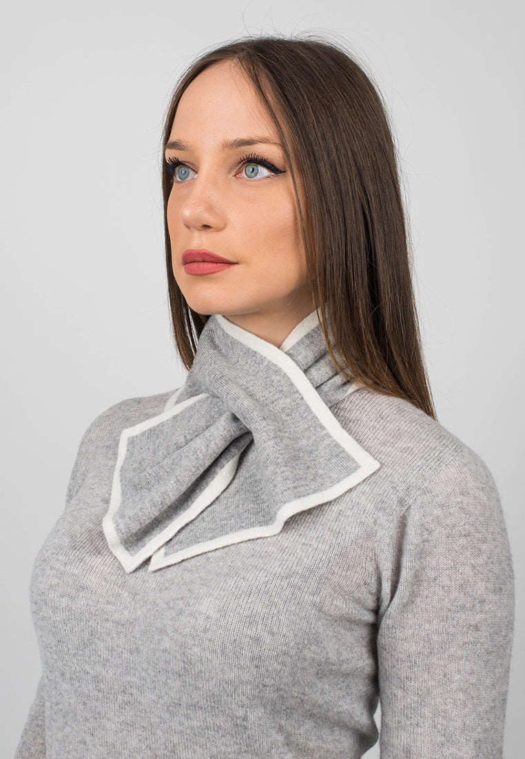 Gray Women's Reversible 100% Cashmere Neck Warmer, view 2