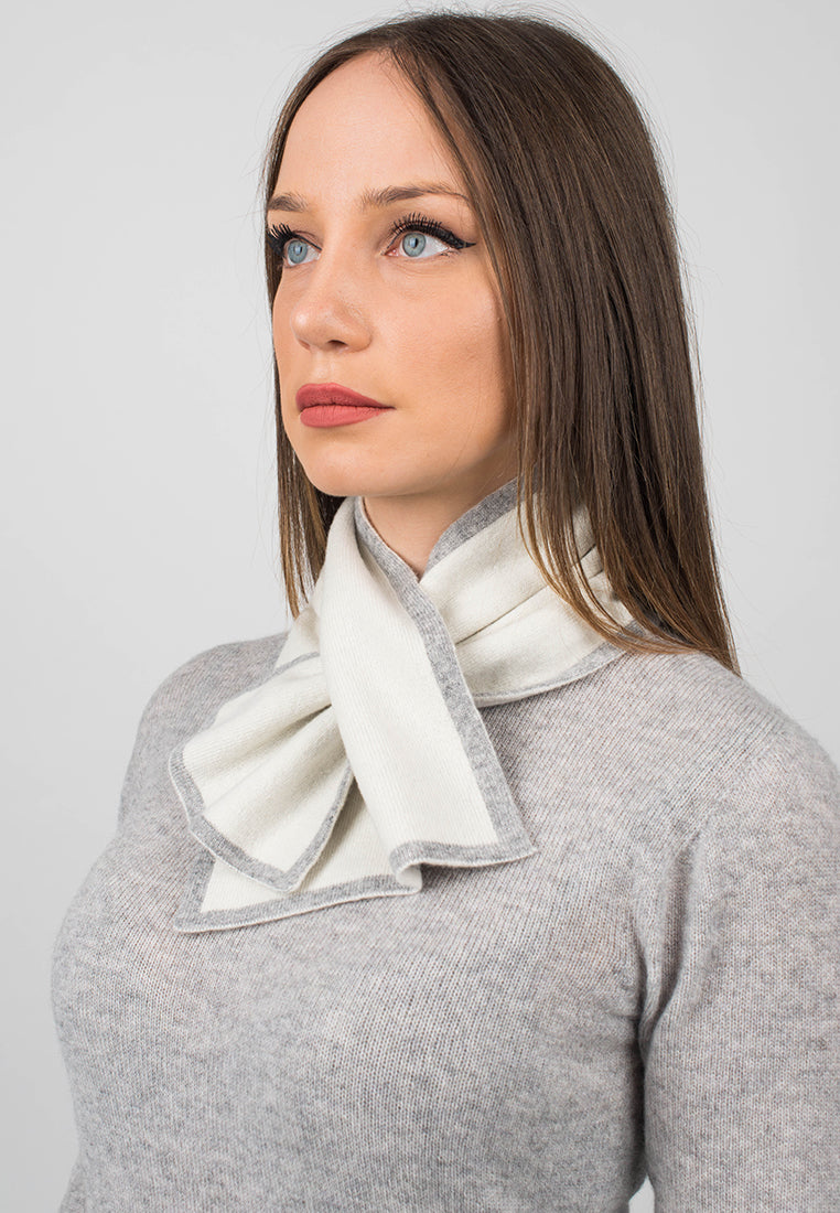 Gray Women's Reversible 100% Cashmere Neck Warmer, view 4