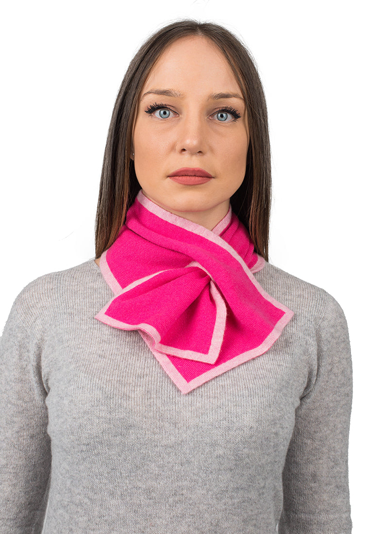 Fuchsia Women's Reversible 100% Cashmere Neck Warmer