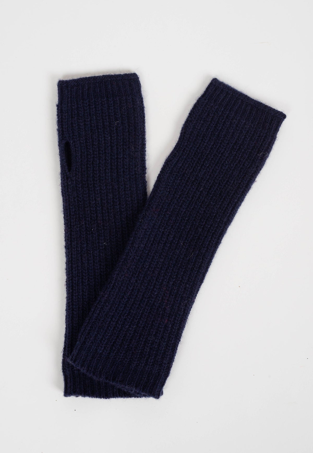 Women's Cashmere Blend Arm Warmers, blue | Dalle Piane Cashmere
