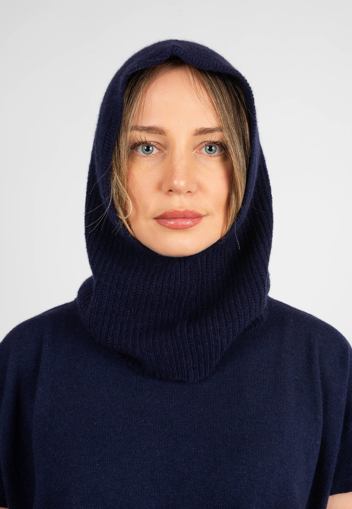 Cashmere Blend Balaclava, blue | Dalle Piane Cashmere