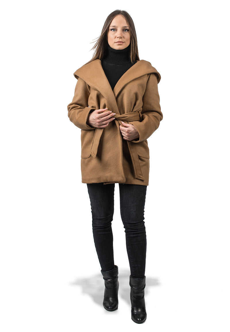 Cashmere blend short coat | Dalle Piane Cashmere