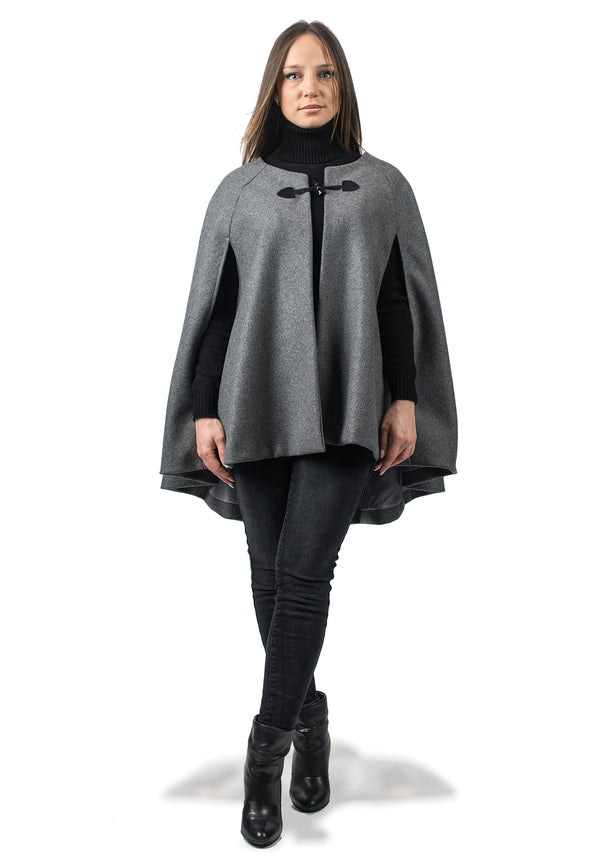 Cape with toggle | Dalle Piane Cashmere
