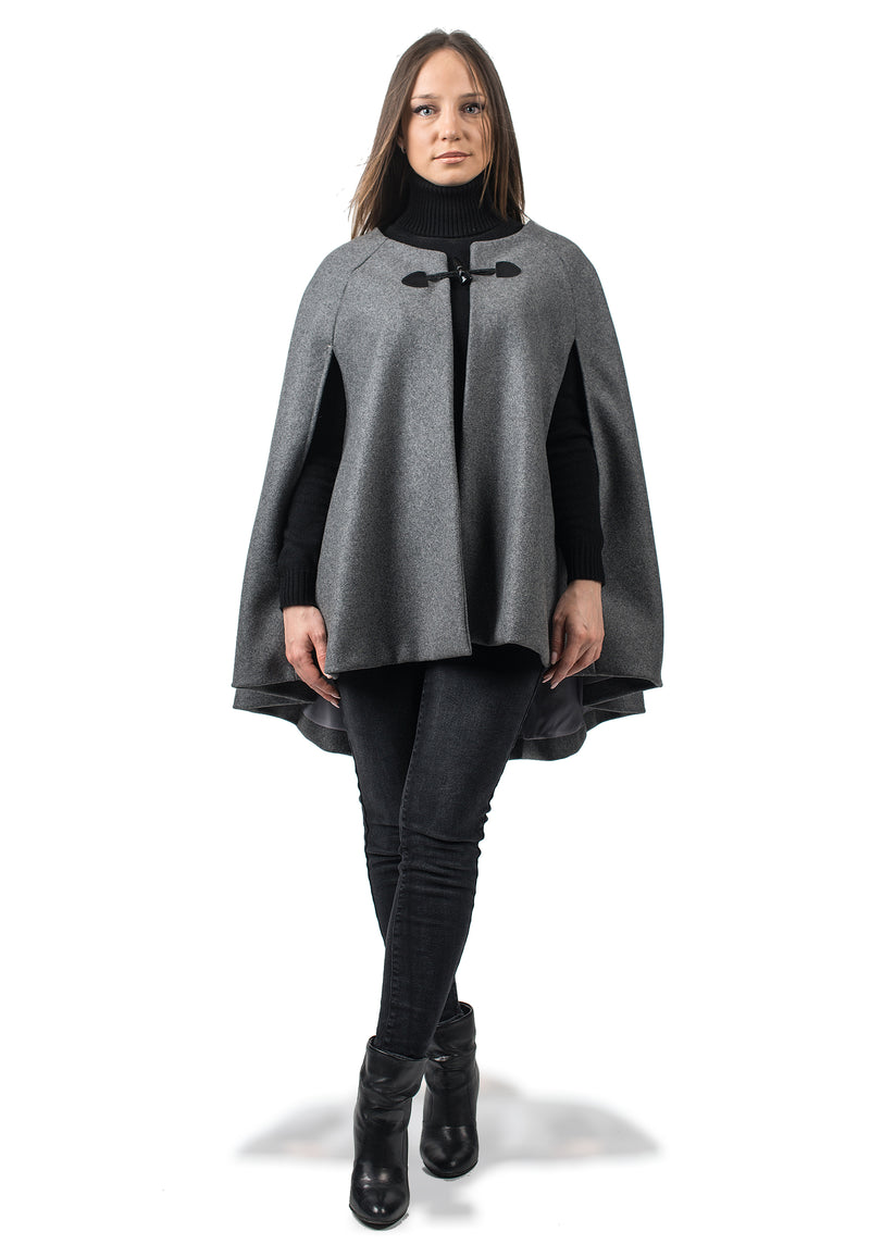 Cape with toggle | Dalle Piane Cashmere