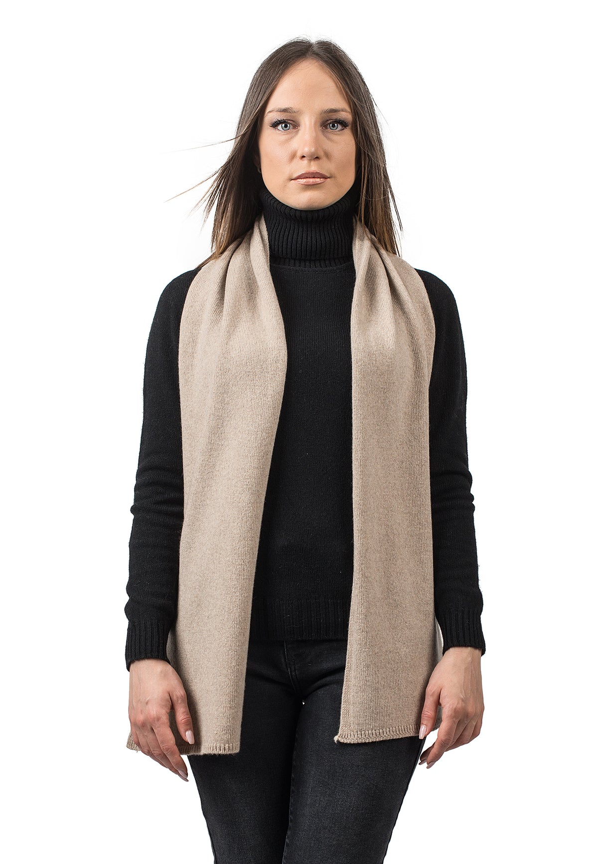 Beige Women's Recycled Cashmere Blend Scarf