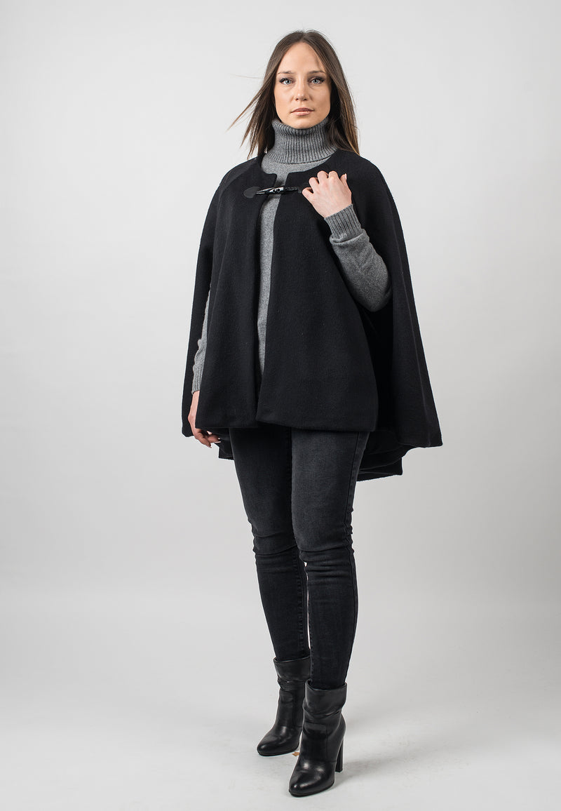 Cape with toggle | Dalle Piane Cashmere