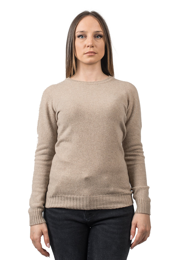 Crew neck 100% regenerated cashmere | Dalle Piane Cashmere