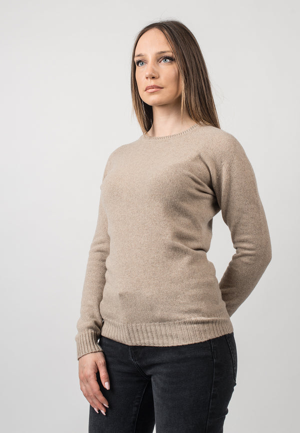 Crew neck 100% regenerated cashmere | Dalle Piane Cashmere