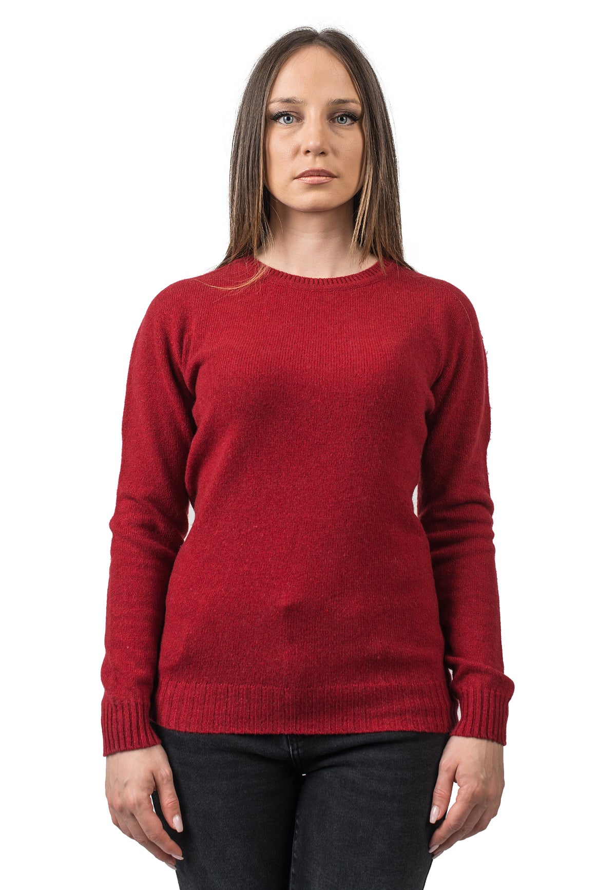 Red Women's Recycled Cashmere Blend Crewneck