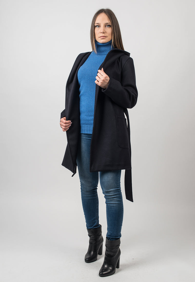 Cashmere blend short coat | Dalle Piane Cashmere