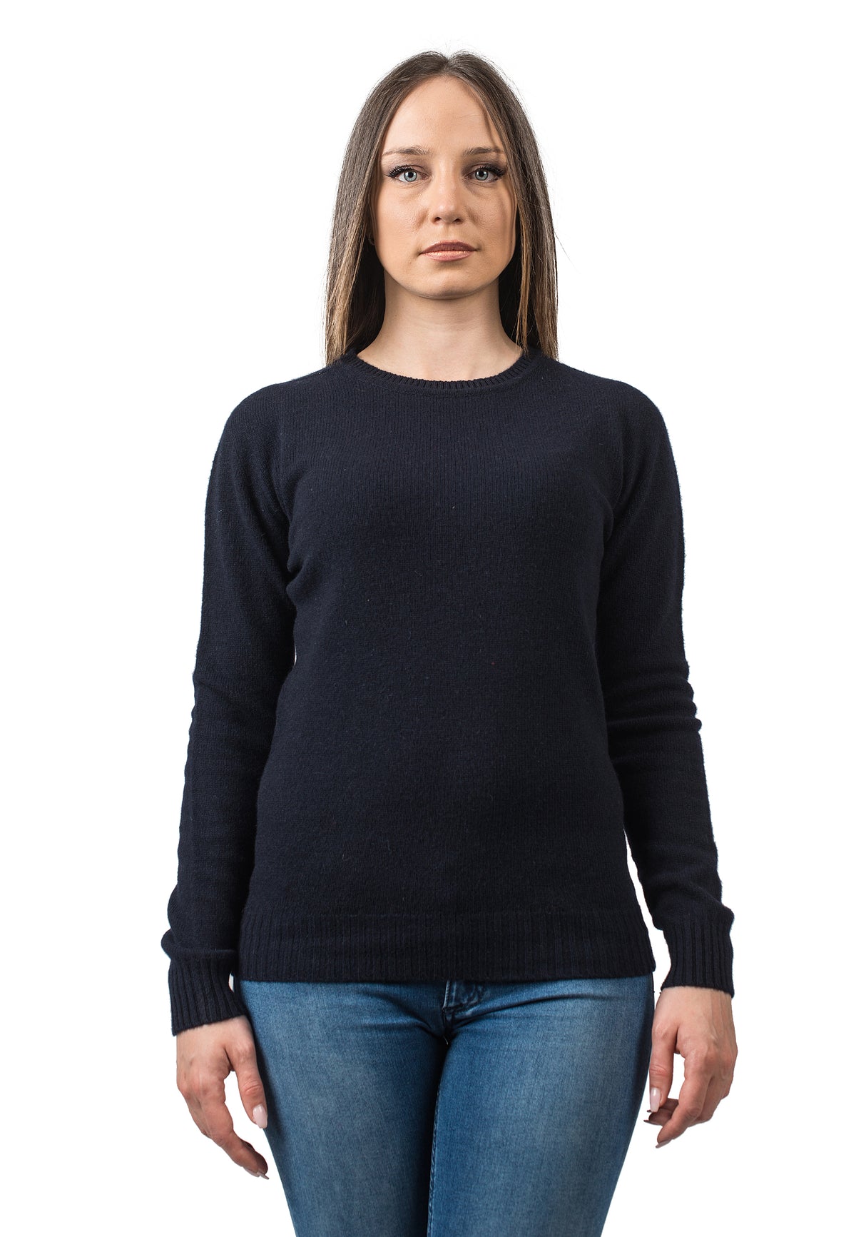 Blue Women's Recycled Cashmere Blend Crewneck
