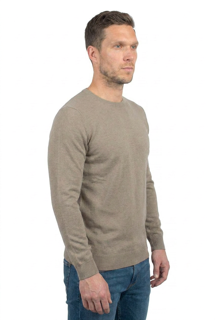 Black Men's 100% Cotton Crewneck, view 7